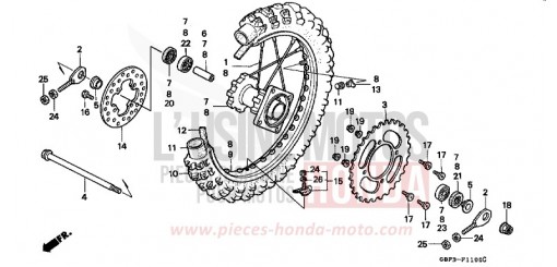ROUE ARRIERE CR80RW de 1998